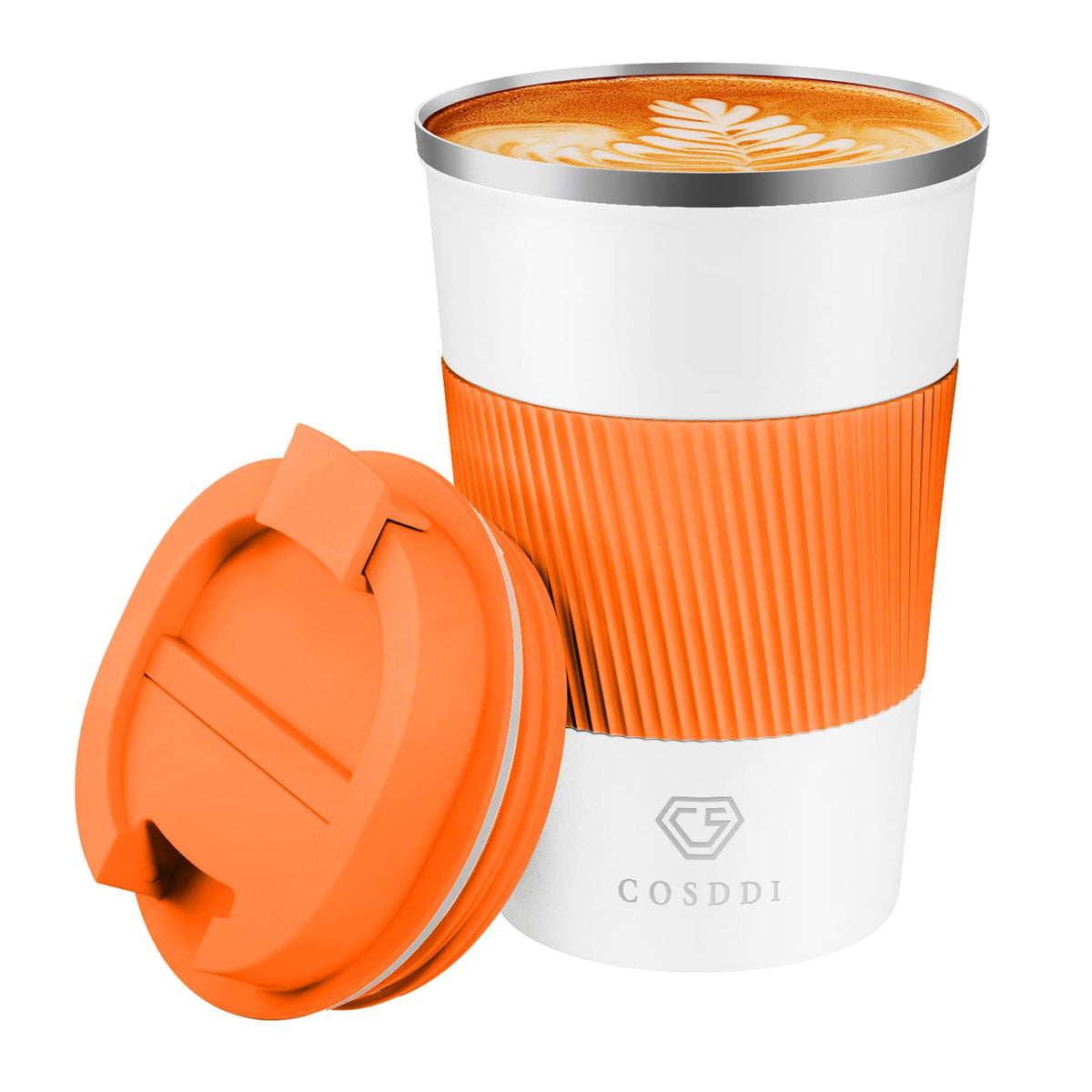 CS COSDDI 12 oz Coffee mug - Stainless Steel Coffee Cup with Leakproof Lid