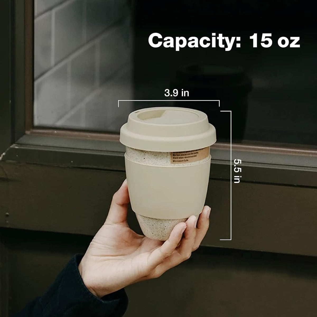 Gencywe Ceramic Travel Mugs with Silicone Lids, 15 oz Portable Coffee Mug Travel Unique To Go Mug, Reusable Coffee Cups with Non-Slip Sleeve, Cappuccino,Tea,Latte,Iced Coffee Cups, Dishwasher Safe