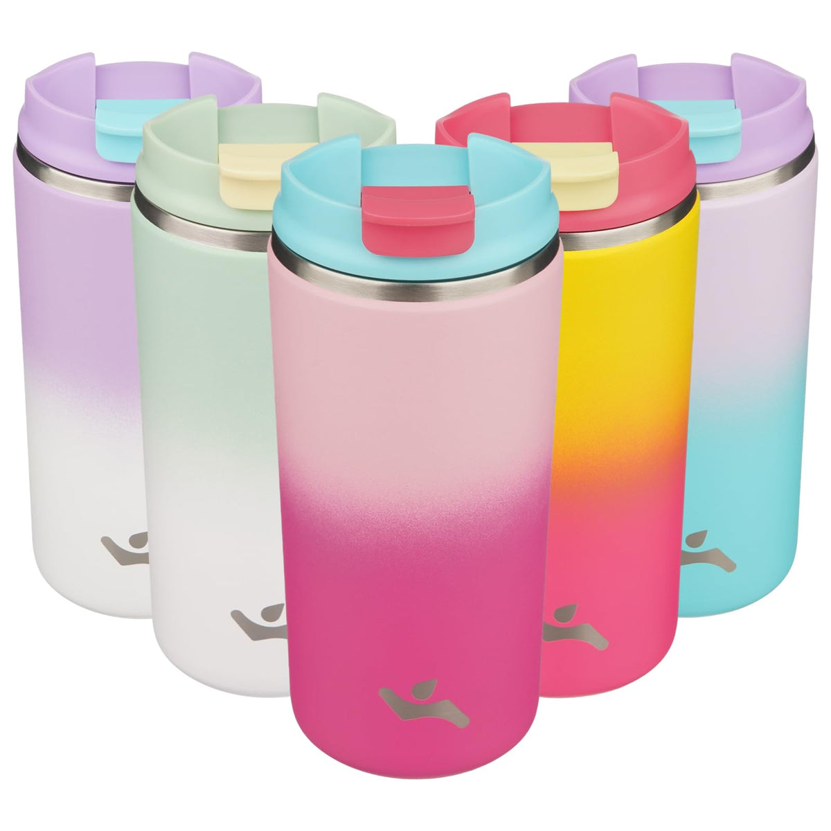 Konokyo 16oz Travel Coffee Mug with Lid, Insulated Stainless Tumbler