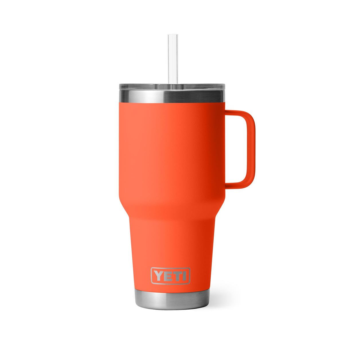 YETI Rambler 42 oz Tumbler with Handle and Straw Lid, Travel Mug Water Tumbler, Vacuum Insulated Cup with Handle, Stainless Steel, Seafoam