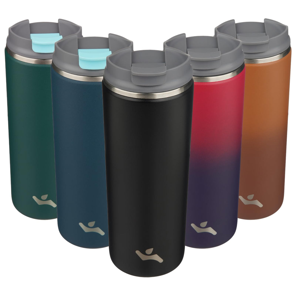Konokyo 16oz Travel Coffee Mug with Lid, Insulated Stainless Tumbler