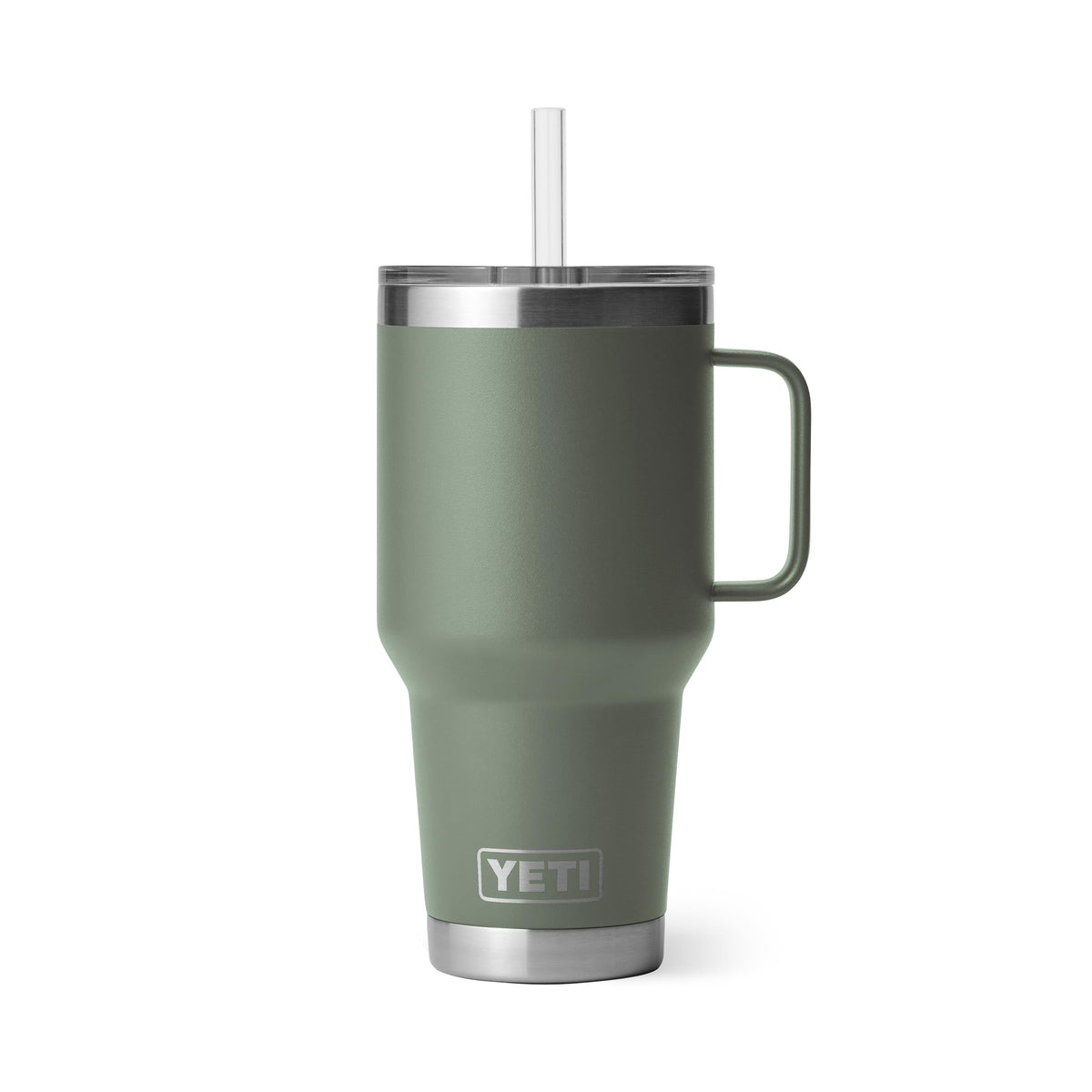 YETI Rambler 42 oz Tumbler with Handle and Straw Lid, Travel Mug Water Tumbler, Vacuum Insulated Cup with Handle, Stainless Steel, Seafoam
