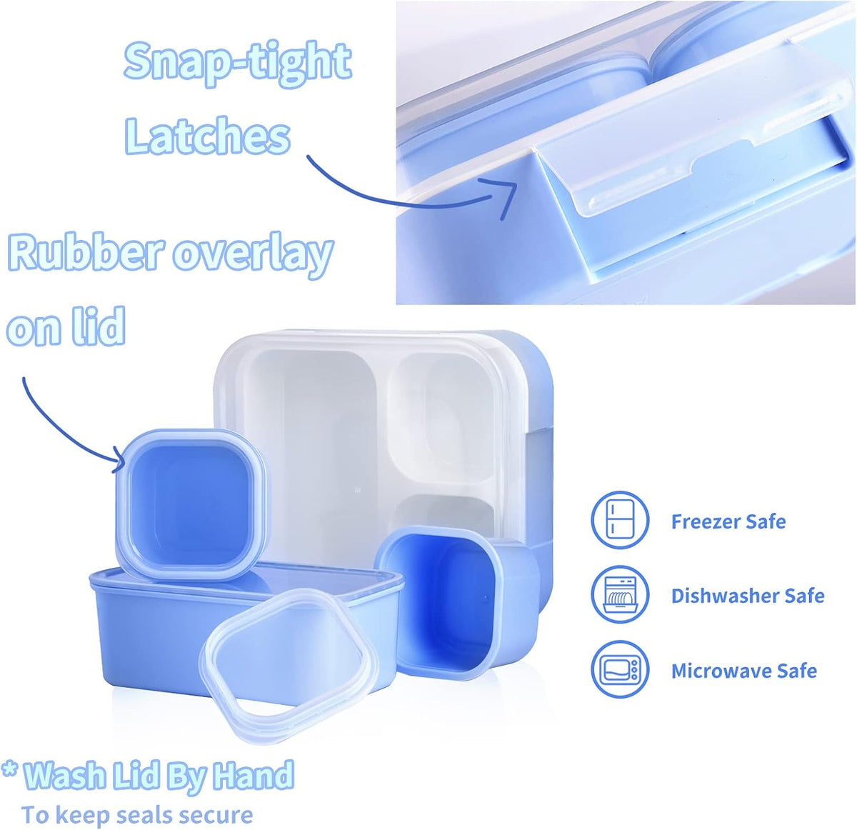 Genteen Bento Box for Kids, Kids Lunch Box with 3 Removable Compartments, Toddler Lunch Box for Daycare, School, Ideal Portion Size for Ages 3 to 7 BPA-Free Dishwasher Safe-Green - Purple