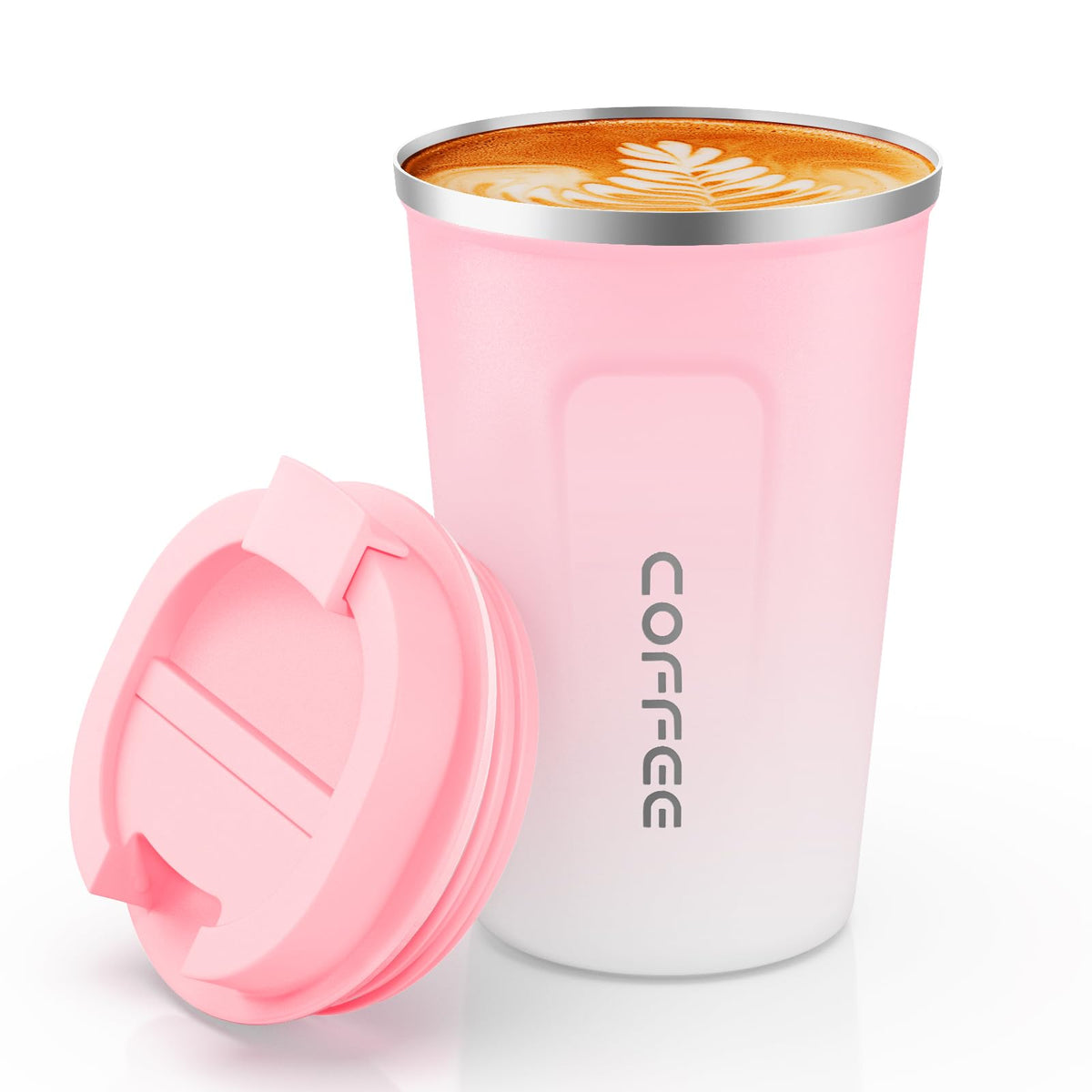 CS COSDDI 12 oz Coffee mug - Stainless Steel Coffee Cup with Leakproof Lid