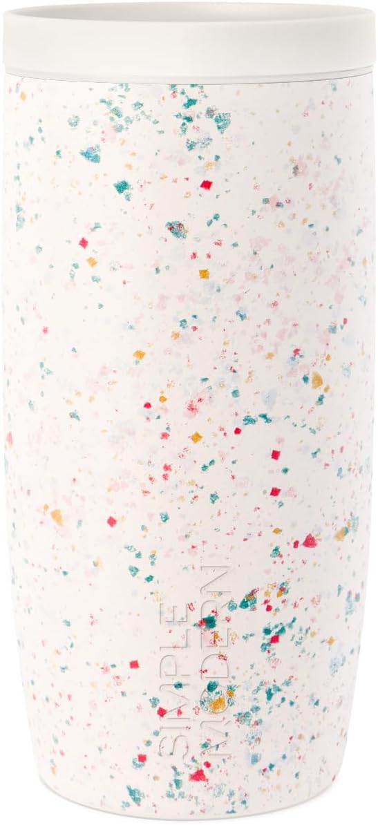 Simple Modern Insulated Travel Coffee Mug 360° Lid | 16oz | Terrazzo