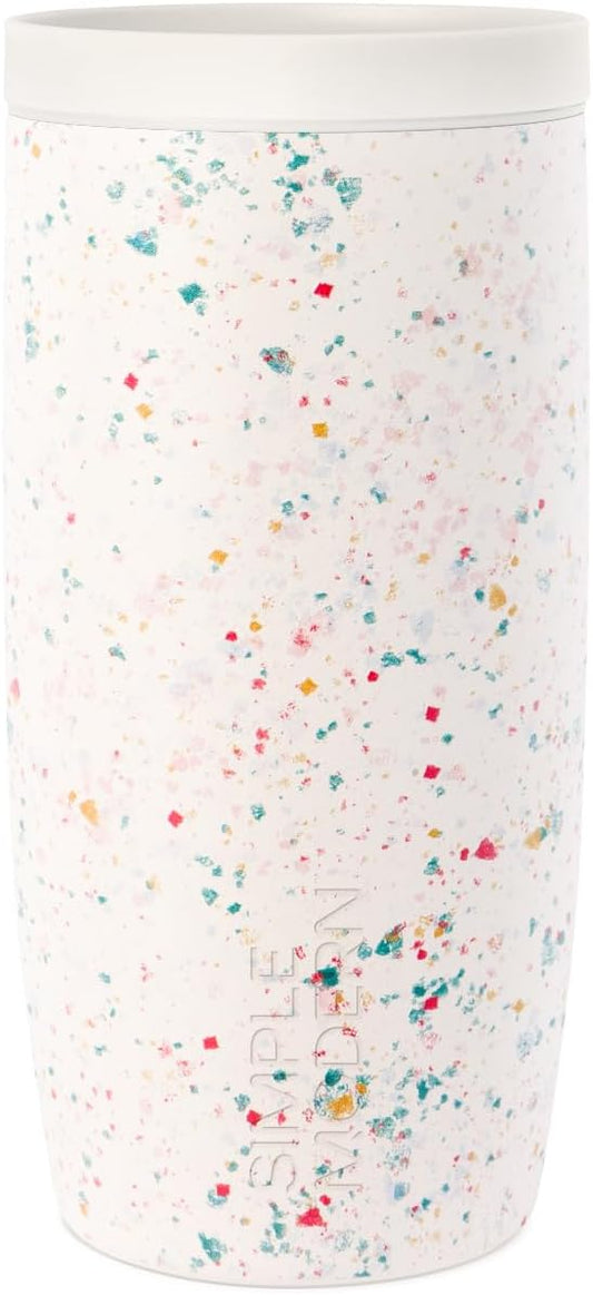 Simple Modern Insulated Travel Coffee Mug 360° Lid | 16oz | Terrazzo