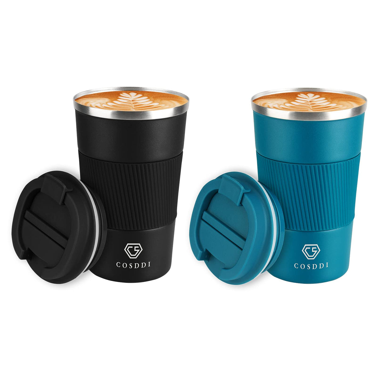 CS COSDDI 12 oz Coffee mug - Stainless Steel Coffee Cup with Leakproof Lid