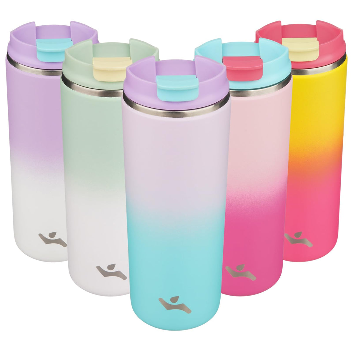 Konokyo 16oz Travel Coffee Mug with Lid, Insulated Stainless Tumbler