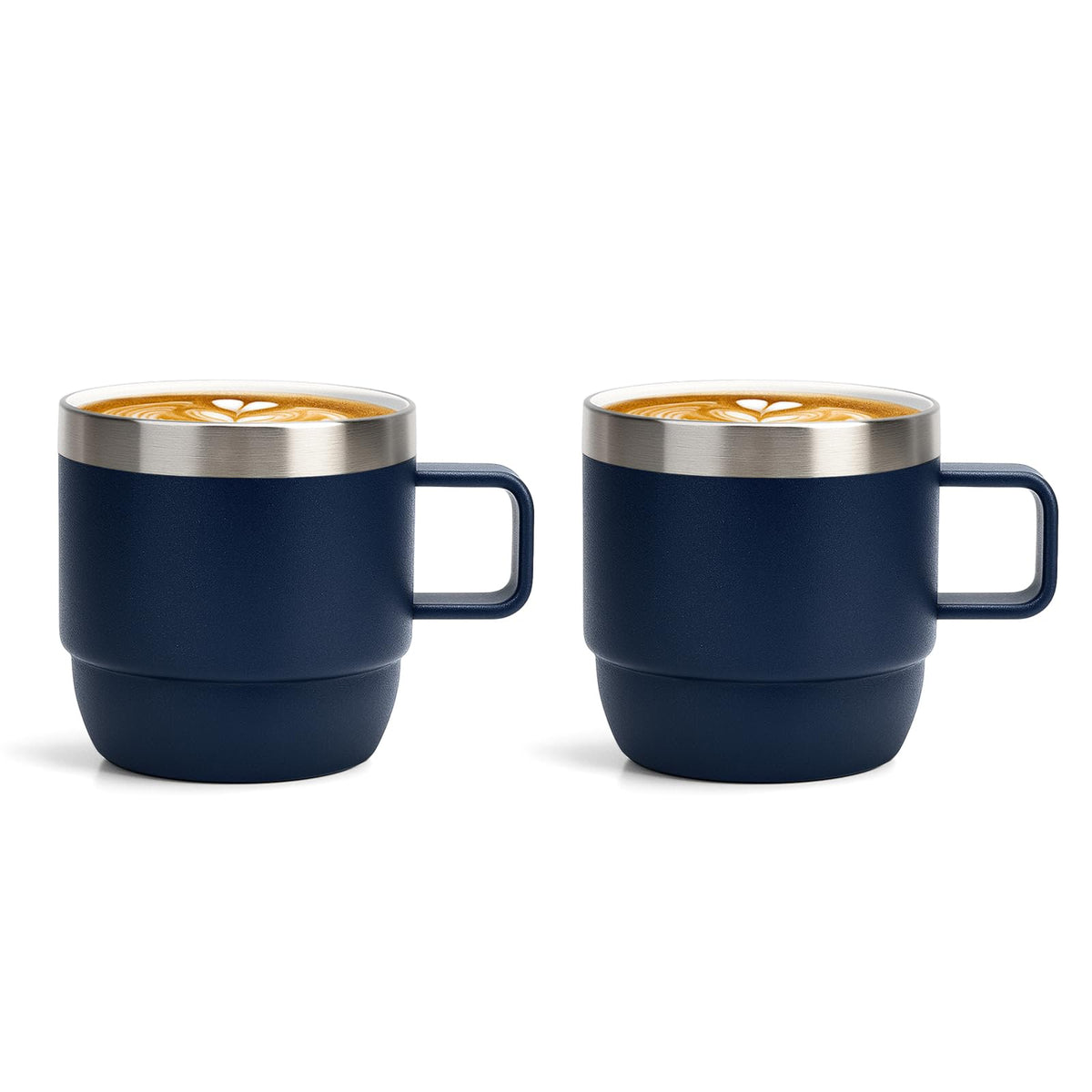 Zenbo 6 oz Espresso Mug with Handle, Ceramic-Lined 18/8 Stainless Steel
