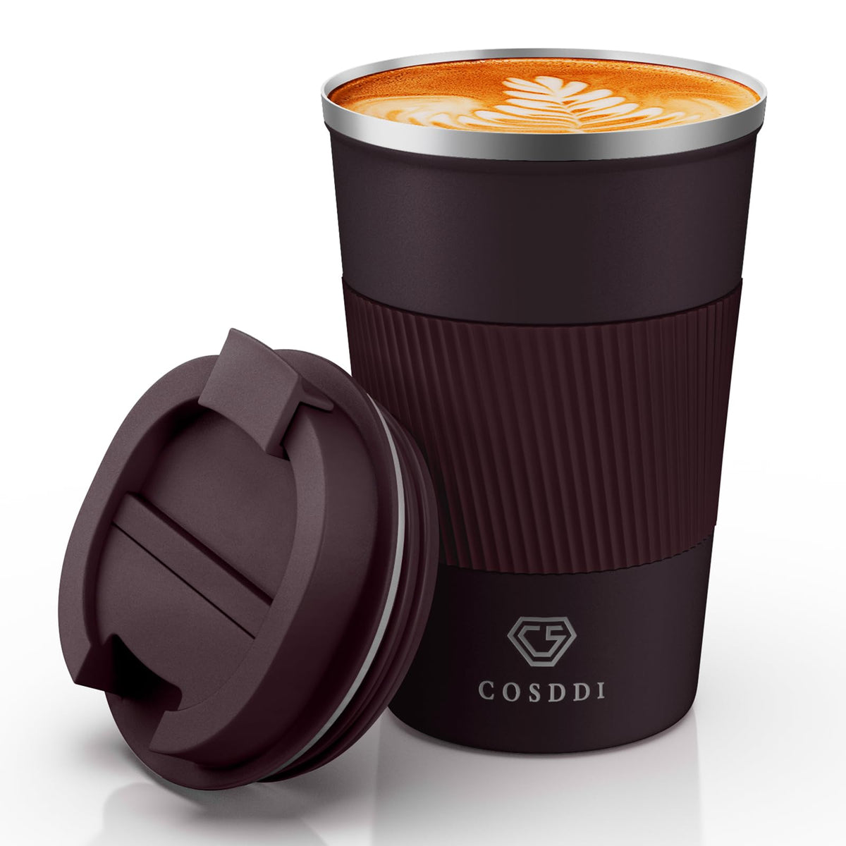 CS COSDDI 12 oz Coffee mug - Stainless Steel Coffee Cup with Leakproof Lid