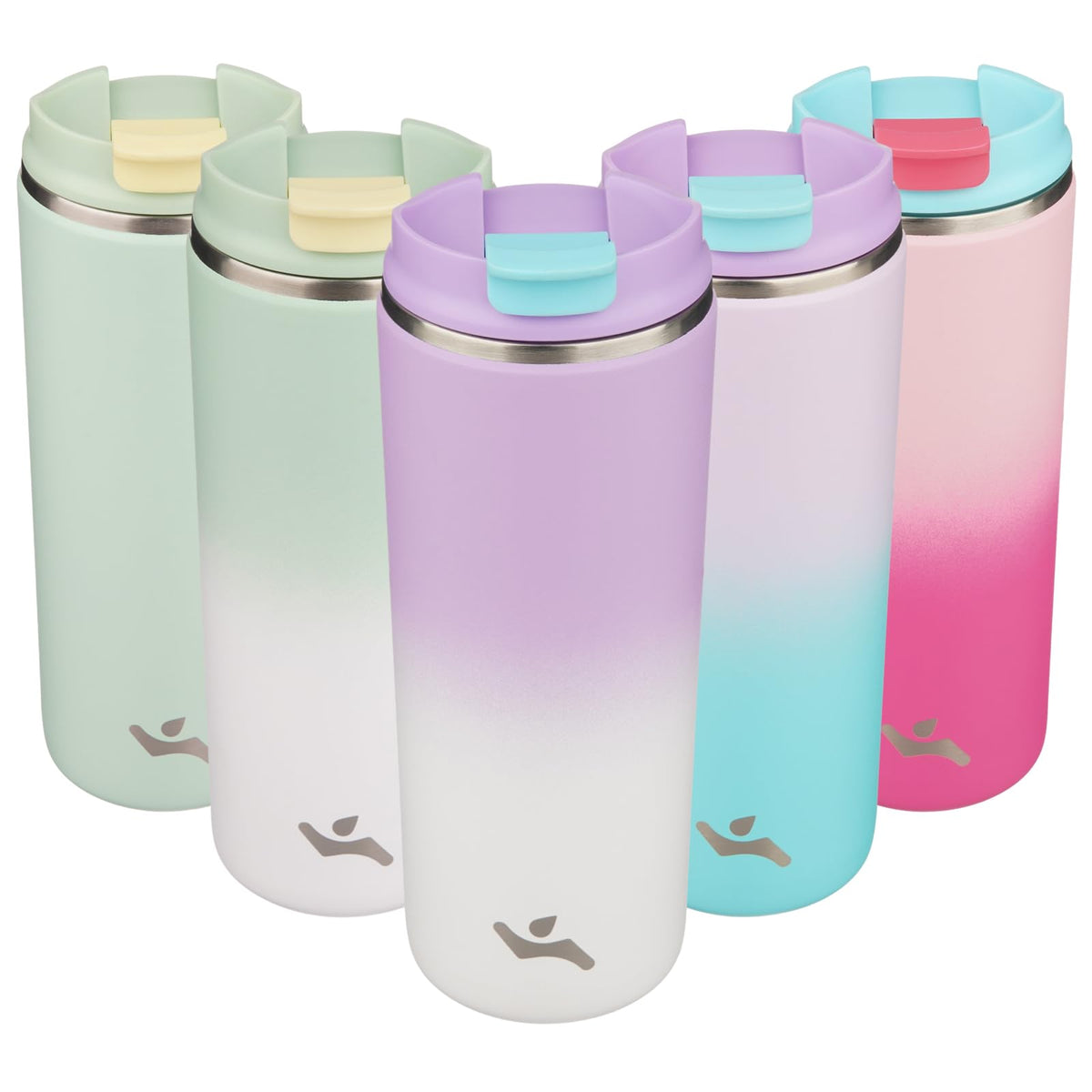 Konokyo 16oz Travel Coffee Mug with Lid, Insulated Stainless Tumbler