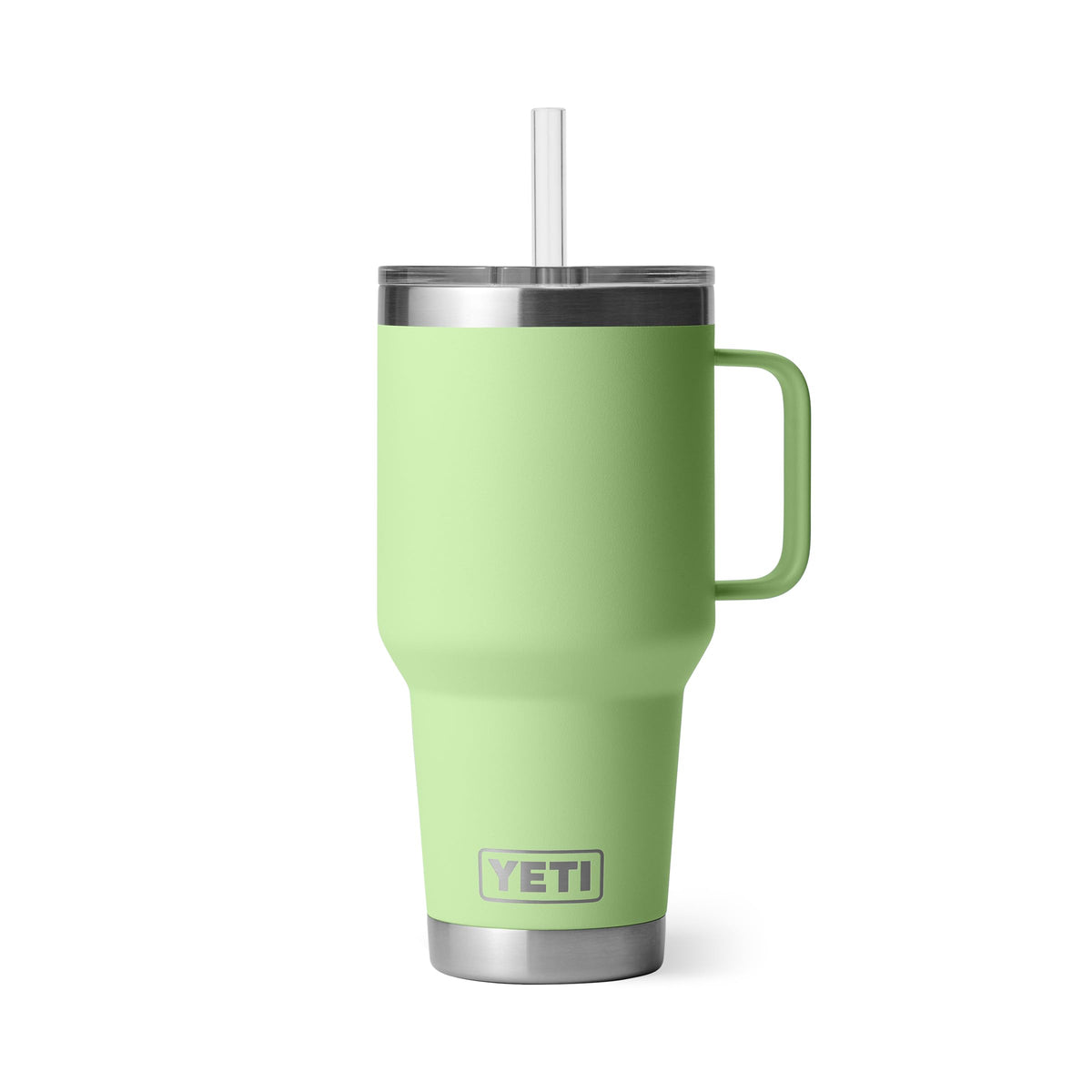 YETI Rambler 42 oz Tumbler with Handle and Straw Lid, Travel Mug Water Tumbler, Vacuum Insulated Cup with Handle, Stainless Steel, Seafoam