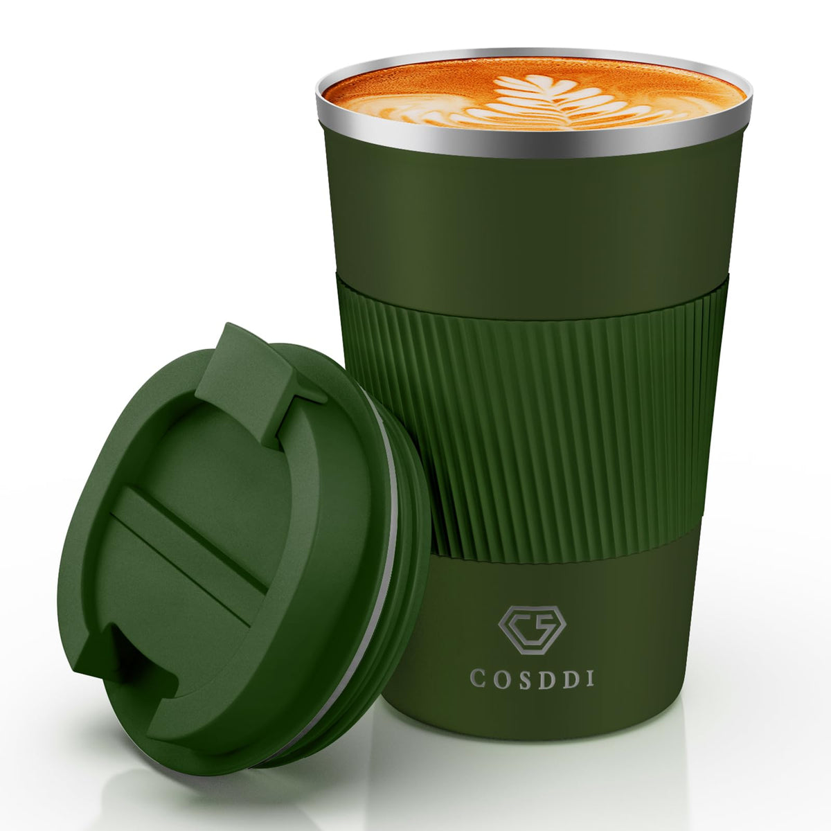 CS COSDDI 12 oz Coffee mug - Stainless Steel Coffee Cup with Leakproof Lid