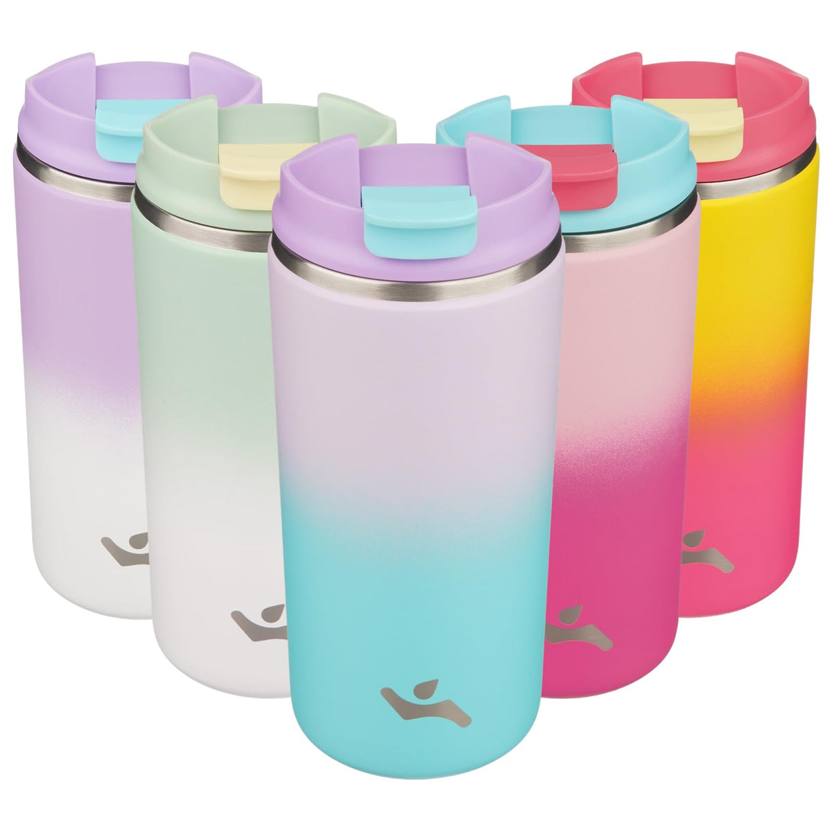 Konokyo 16oz Travel Coffee Mug with Lid, Insulated Stainless Tumbler