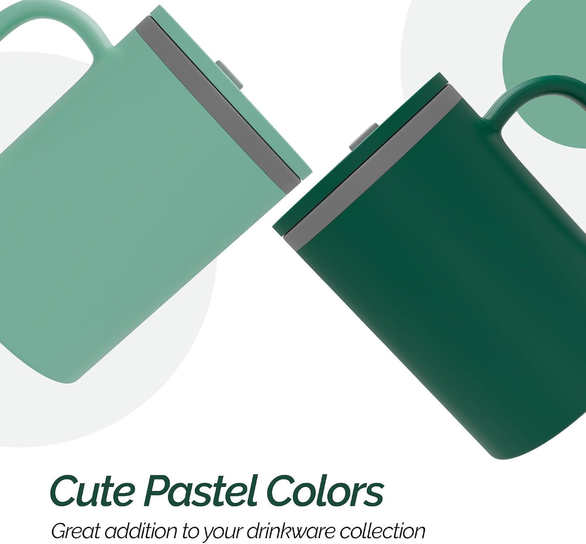 Copco Iconic Desk Mug 16 Oz - Green/Hunter Green, Set of 2