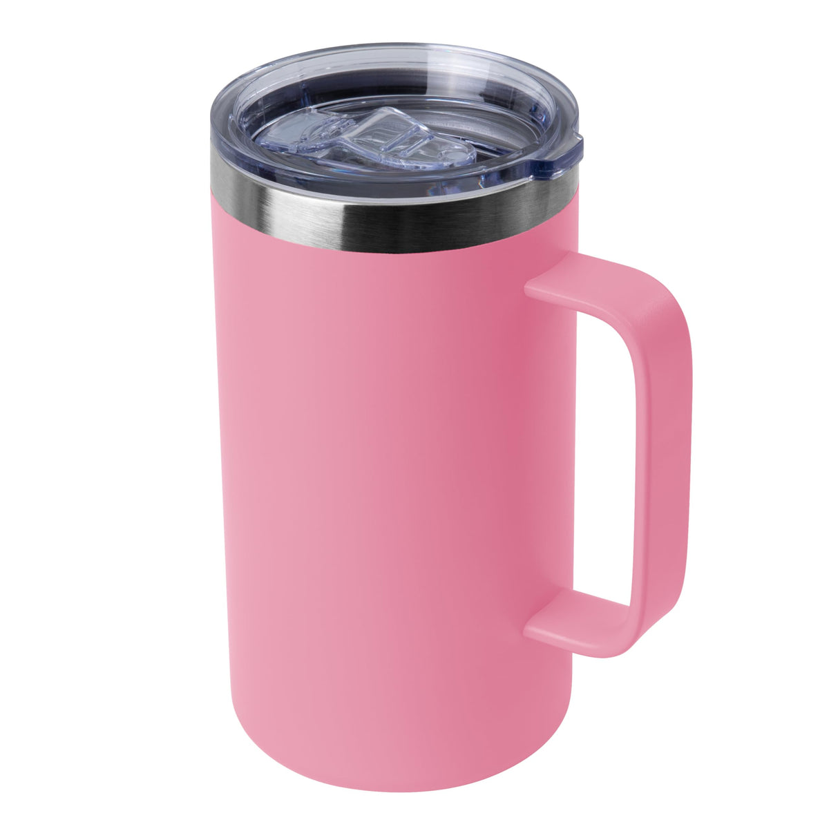 DOMICARE 24oz Mug with Handle and Lid, Stainless Steel Coffee Mug, Reusable Insulated Cup, Travel Mug with Handle, Double Wall Vacuum Coffee Tumbler for Men and Women, Dark Purple, Pack 1