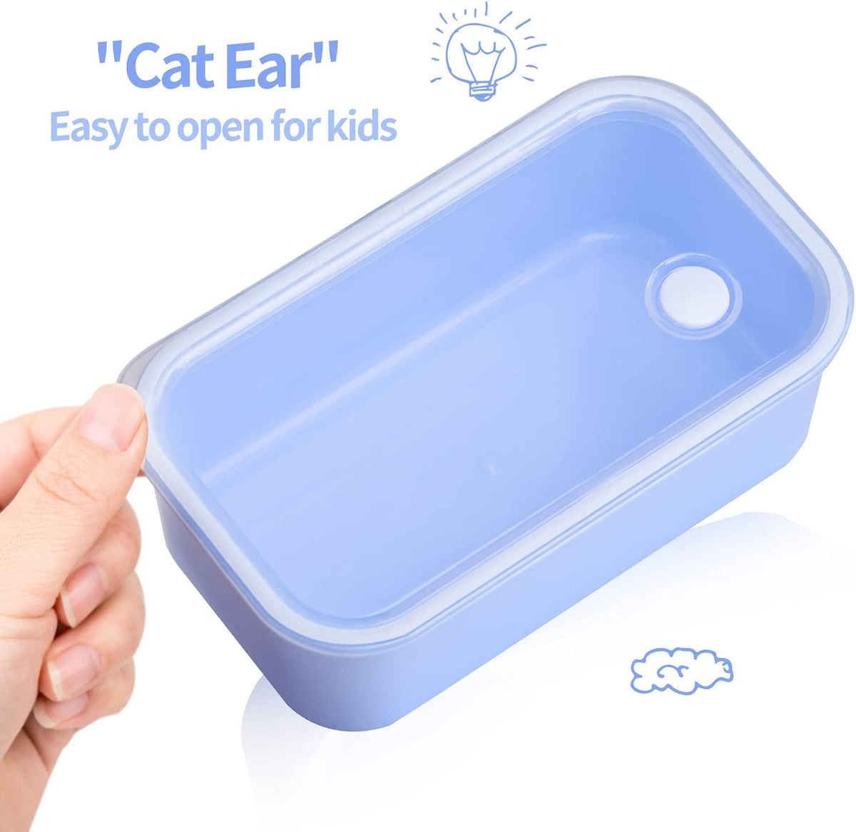 Genteen Bento Box for Kids, Kids Lunch Box with 3 Removable Compartments, Toddler Lunch Box for Daycare, School, Ideal Portion Size for Ages 3 to 7 BPA-Free Dishwasher Safe-Green - Purple