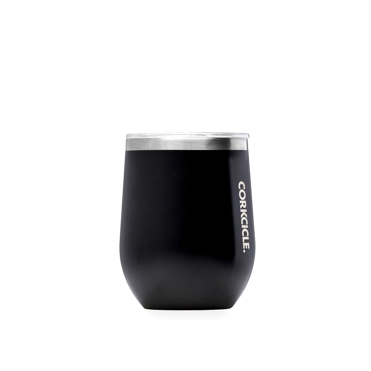 Corkcicle Stemless Wine Tumbler with Lid, 12oz, Gloss White