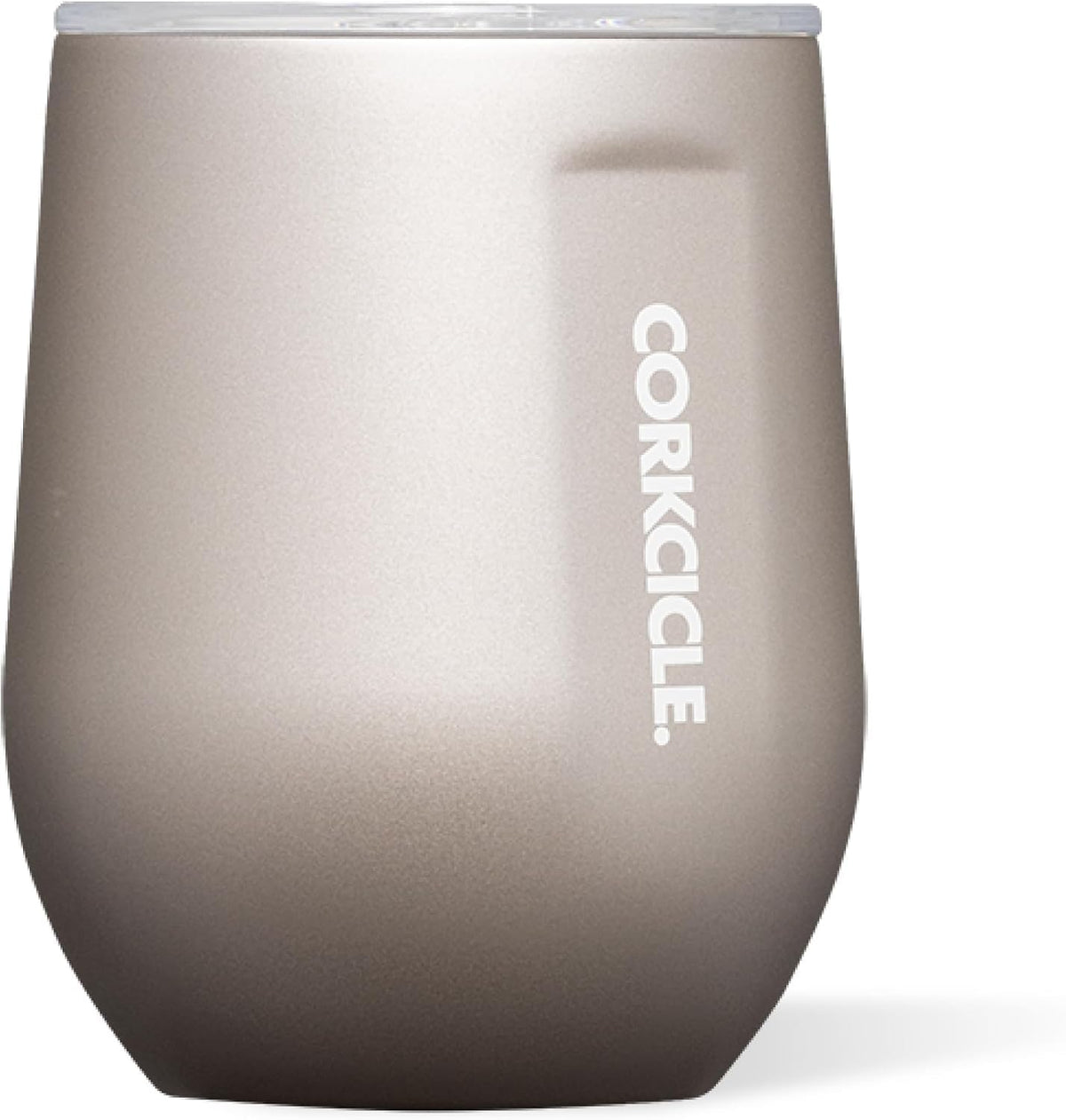 Corkcicle Stemless Wine Tumbler with Lid, 12 oz, Gloss Powder Blue