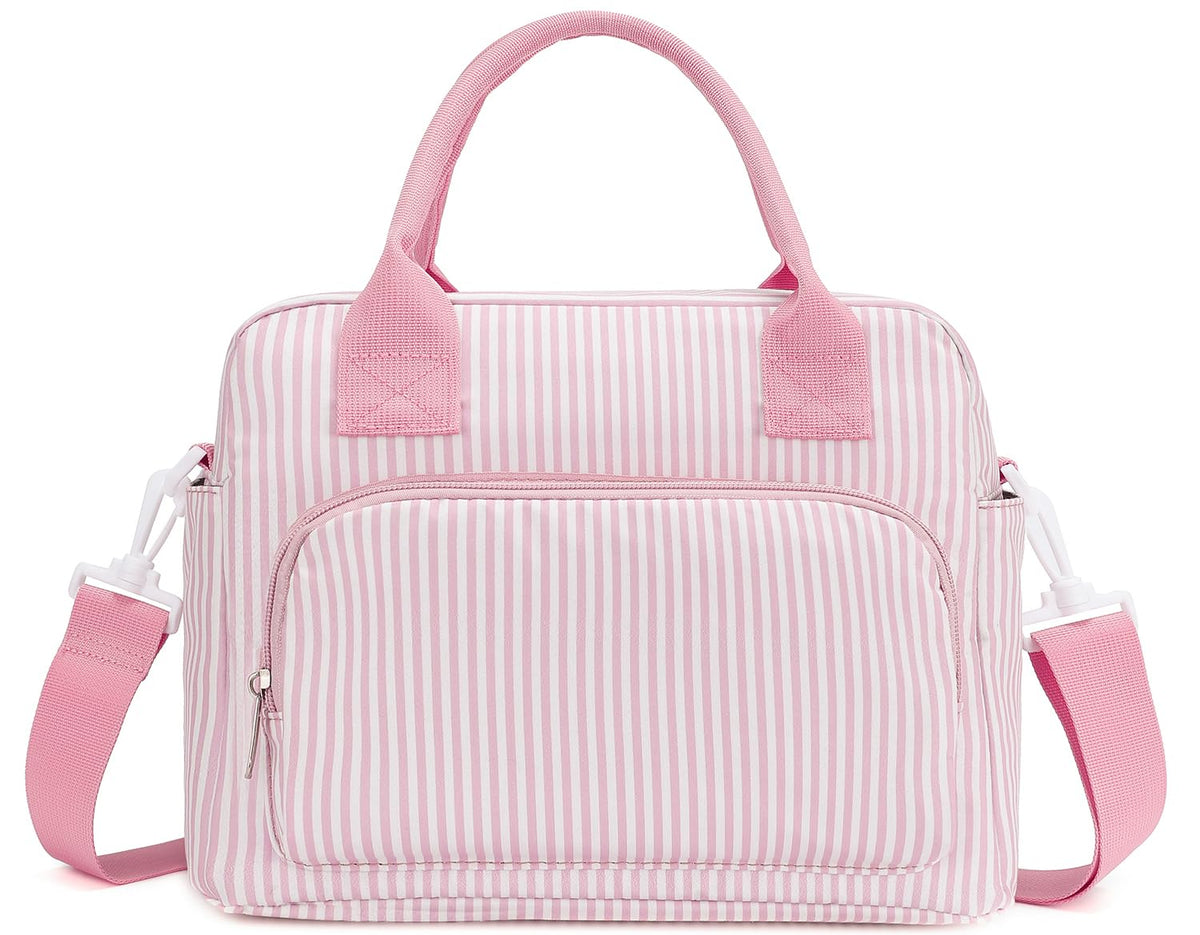 Lunch Bag Women Lunch Box for Women Adult Cute Insulated Lunch Bag Lager Cooler Lunch Tote Bags for Work Picnic (Beige-Brown Plaid)