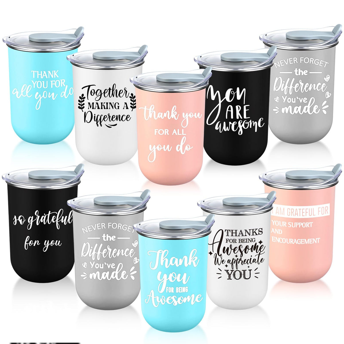 Maxdot 10 Pcs Thank You Gift Mugs 13oz Housekeeping Week Team Gift Bulk