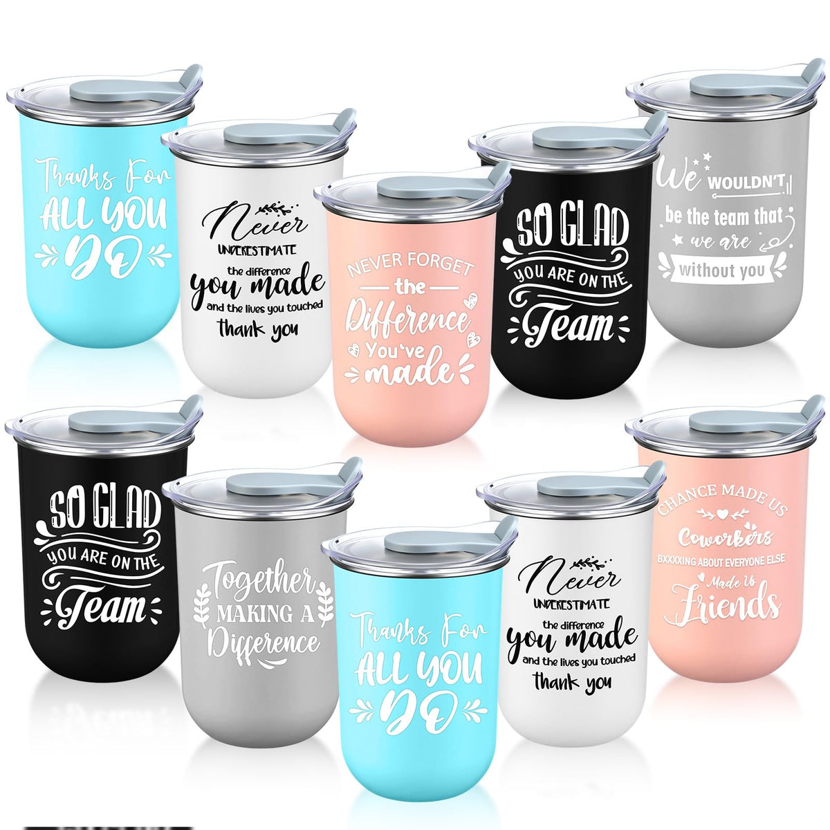 Maxdot 10 Pcs Thank You Gift Mugs 13oz Housekeeping Week Team Gift Bulk