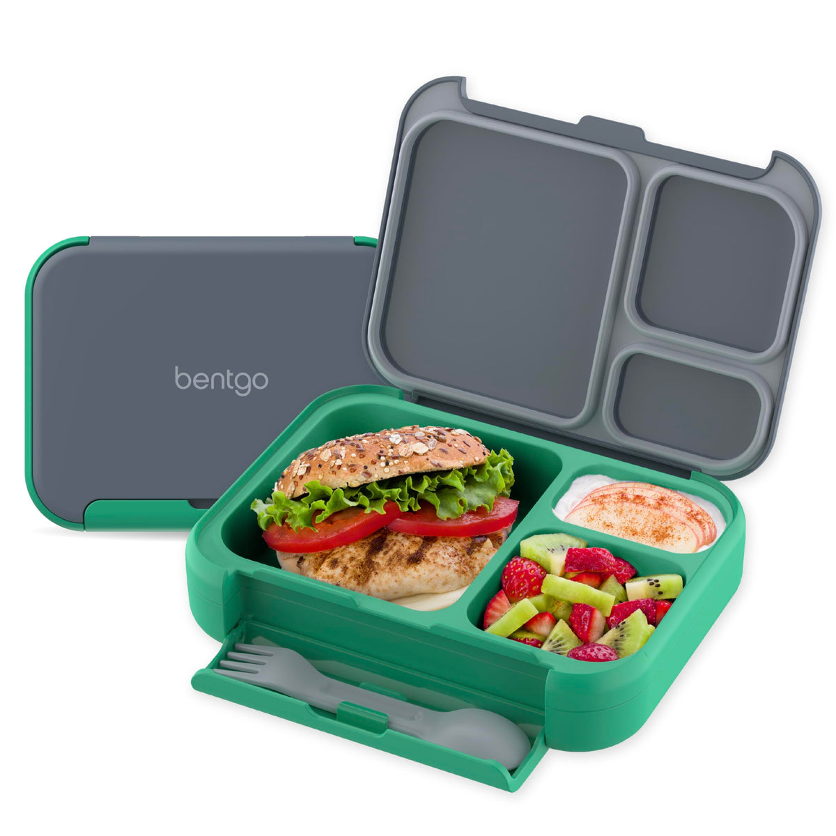 Bentgo Kids Stow & Go Leak-Proof Lunch Box with Built-In Utensil