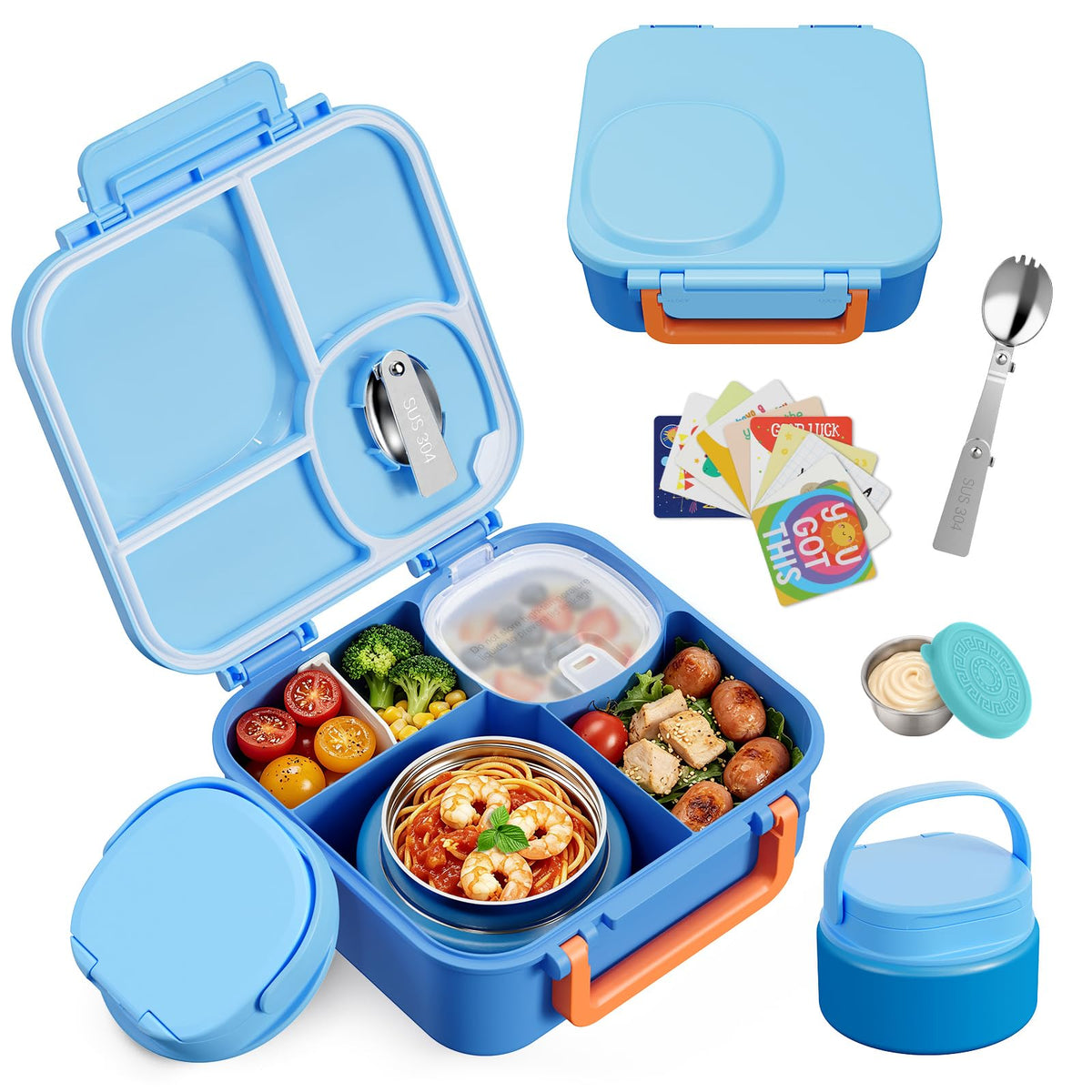 wiwens Kids Bento Lunch Box with Soup Thermo Food Lunch Container for Kid