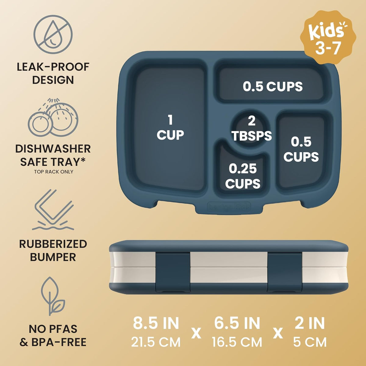 Bentgo Kids Prints Leak-Proof 5-Compartment Bento-Style Kids Lunch Box