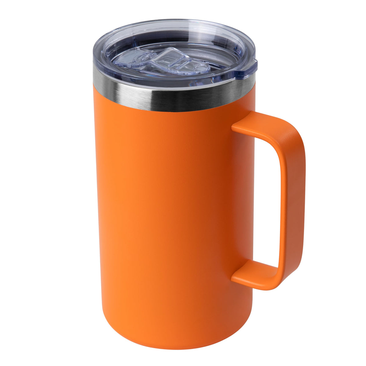 DOMICARE 24oz Mug with Handle and Lid, Stainless Steel Coffee Mug, Reusable Insulated Cup, Travel Mug with Handle, Double Wall Vacuum Coffee Tumbler for Men and Women, Dark Purple, Pack 1