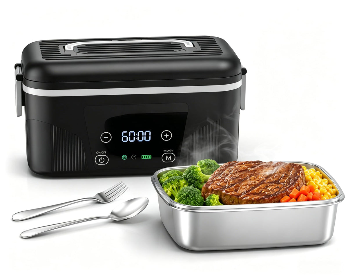 SOHIDA 1.5L Electric Lunch Box Food Heater, 80W Heated Lunch Box (Green)