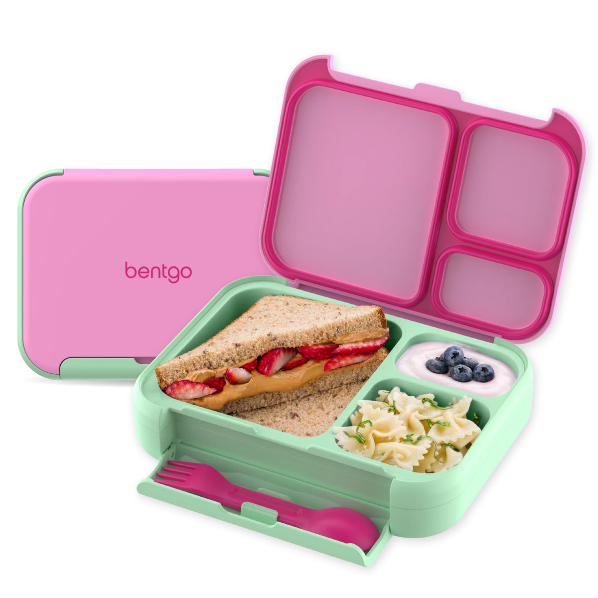 Bentgo Kids Stow & Go Leak-Proof Lunch Box with Built-In Utensil