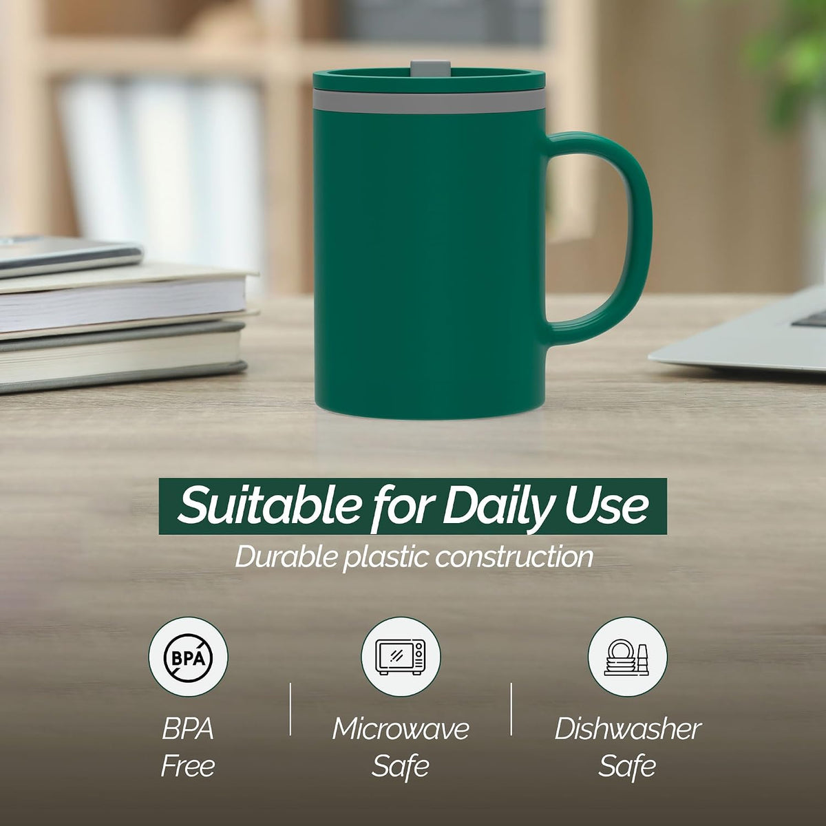 Copco Iconic Desk Mug 16 Oz - Green/Hunter Green, Set of 2