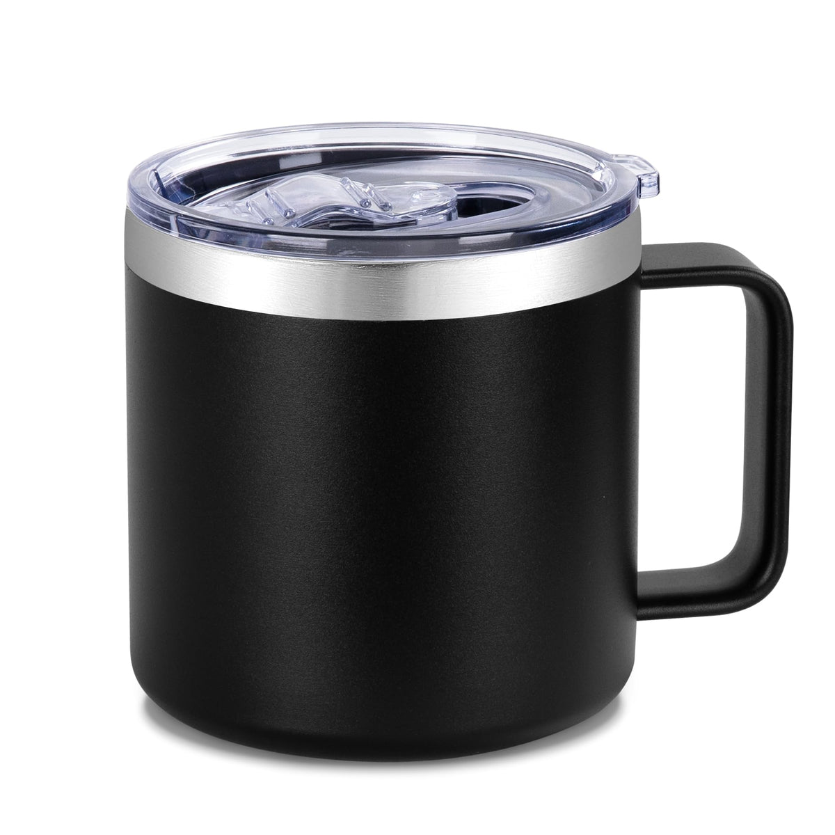 VEGOND 14 oz Insulated Coffee Mug with Handle, Stainless Steel Travel Coffee Mug with Lid, Double Wall Vacuum Metal Coffee Cup, Coffee Tumbler Powder Coated, Orange 1 Pack