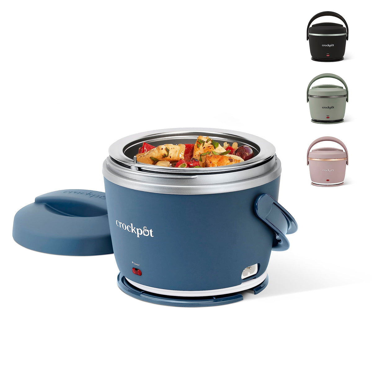 Crock-Pot Electric Lunch Box, Portable Food Warmer for Travel, Car, On-the-Go, 20-Ounce, Blush Pink | Keeps Food Warm & Spill-Free | Dishwasher-Safe | Gifts for Women