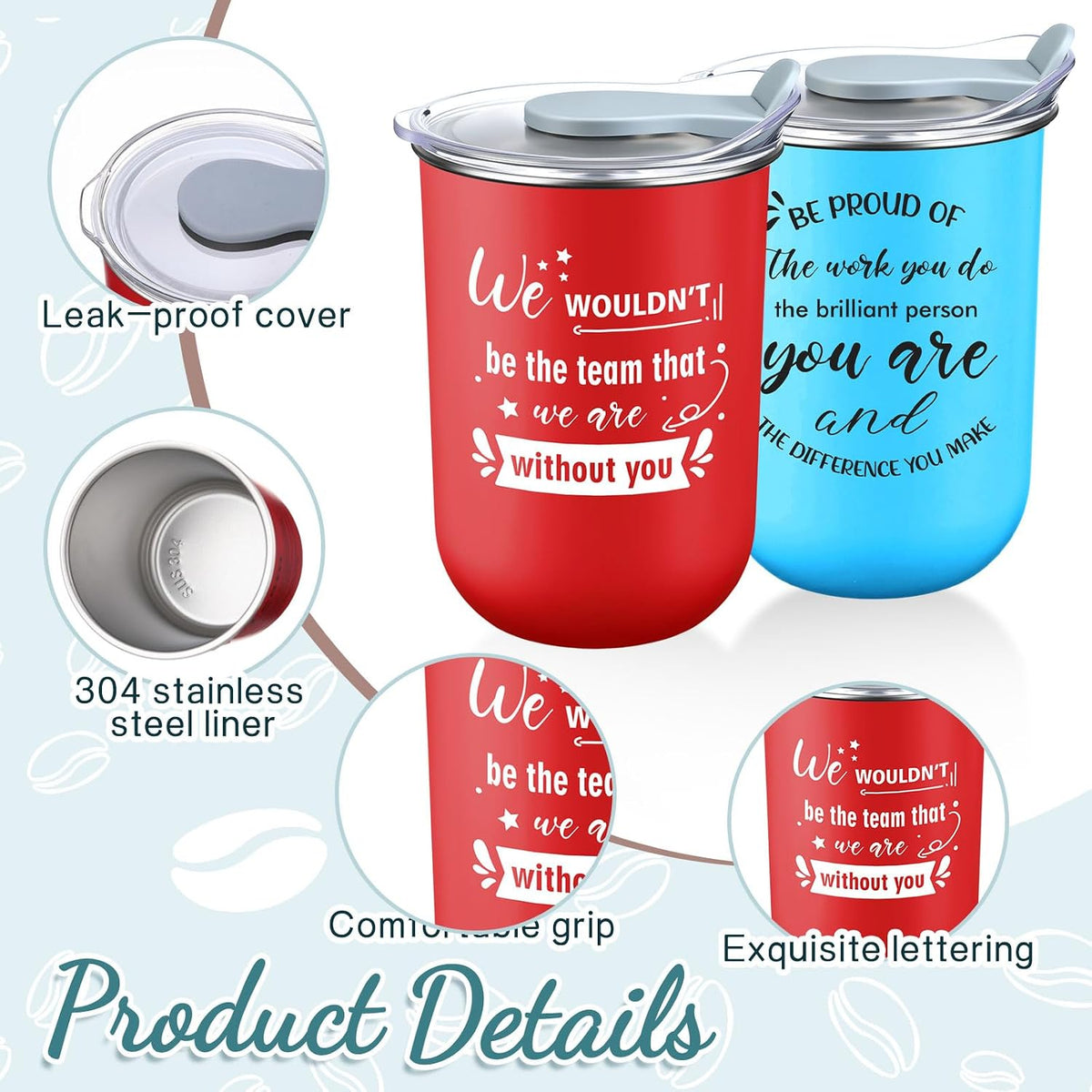 Maxdot 10 Pcs Thank You Gift Mugs 13oz Housekeeping Week Team Gift Bulk