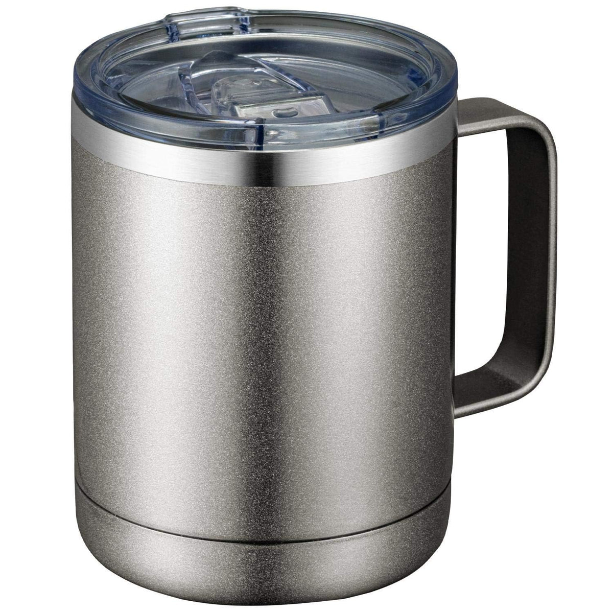 MEWAY 12oz Coffee Mug With Handle and Sliding Lid,Stainless Steel Travel Tumbler Cup with Handle,Double Wall Vacuum Insulated Camping Cup for Hot & Cold Drinks Tea (Lilac,Set of 1)