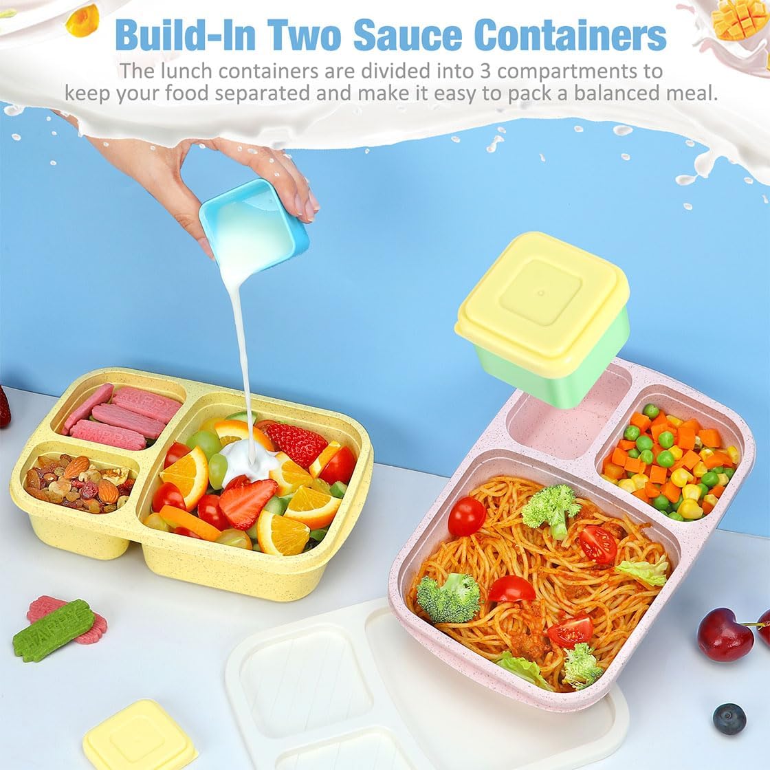 Caperci Bento Lunch Box Containers for Adults & Kids