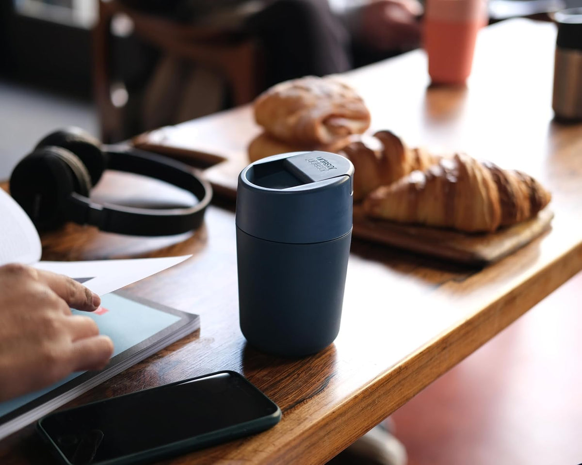 Joseph Joseph Sipp™ Travel Coffee Mug with Flip-top Cap - 12 fl. oz - Blue