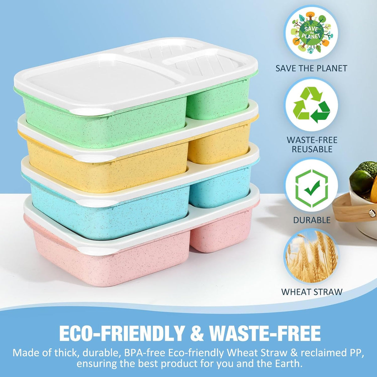 Caperci Bento Lunch Box Containers for Adults & Kids
