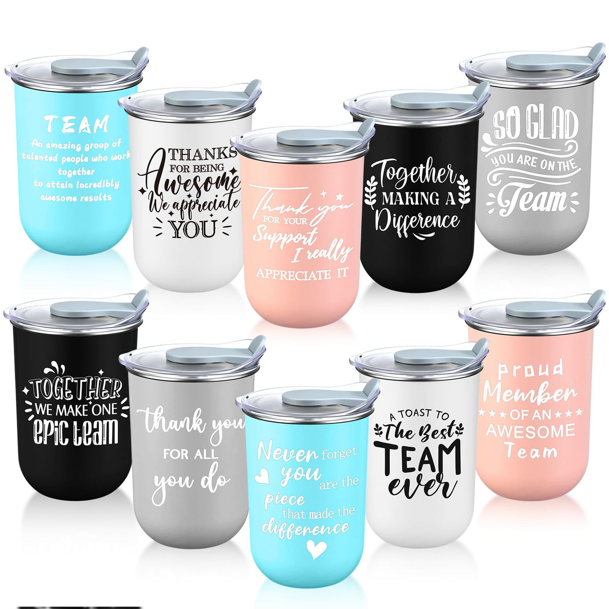 Maxdot 10 Pcs Thank You Gift Mugs 13oz Housekeeping Week Team Gift Bulk