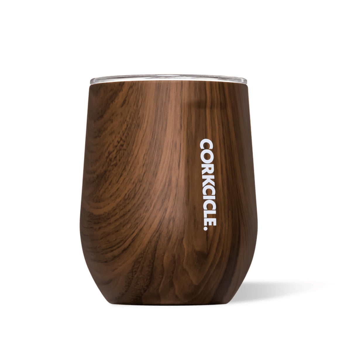 Corkcicle Stemless Wine Tumbler with Lid, 12 oz, Gloss Powder Blue