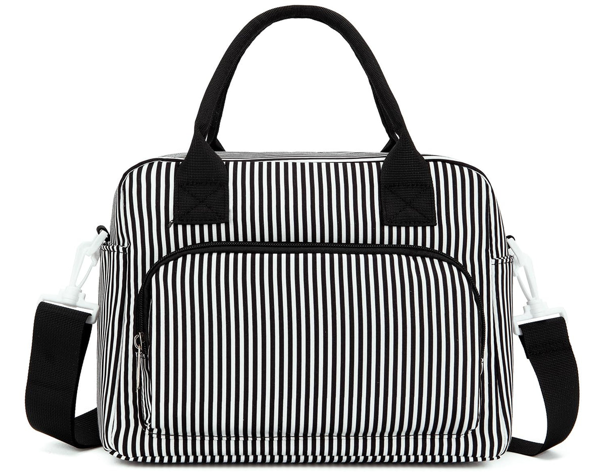 Lunch Bag Women Lunch Box for Women Adult Cute Insulated Lunch Bag Lager Cooler Lunch Tote Bags for Work Picnic (Beige-Brown Plaid)