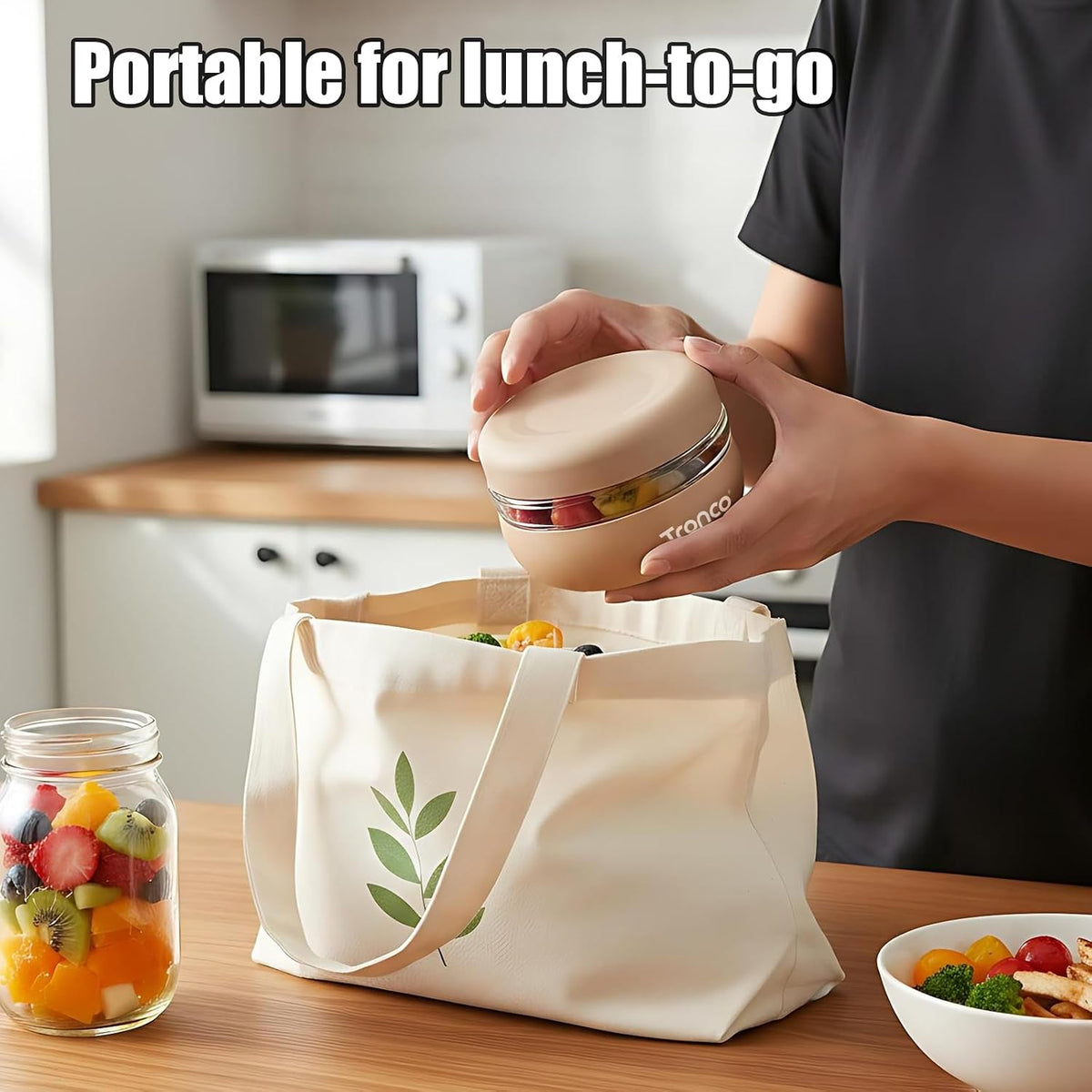 Tronco 16 oz Glass Food Storage & Lunch Bowl Containers with Airtight Lids