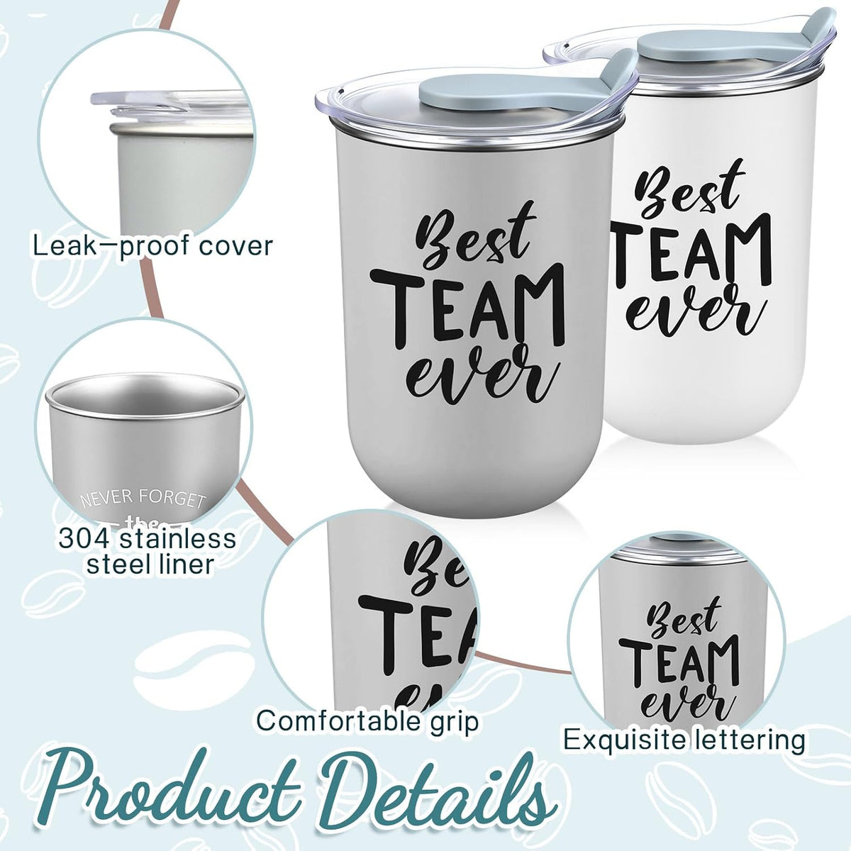 Reallnaive 10 Pcs Back to School Teacher Gifts Bulk, Team, Neutral