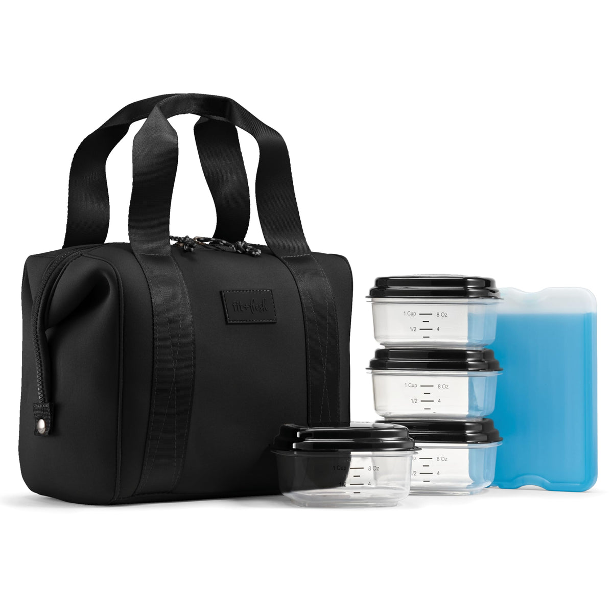 Fit & Fresh Remi Neoprene Lunch Bag for Women w/Ice Pack & Containers