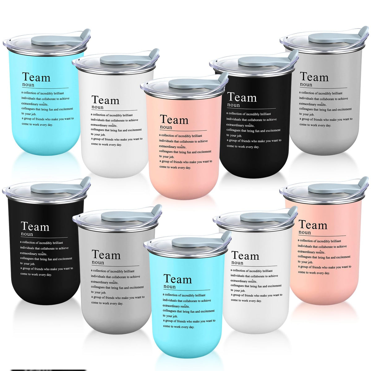 Reallnaive 10 Pcs Back to School Teacher Gifts Bulk, Team, Neutral