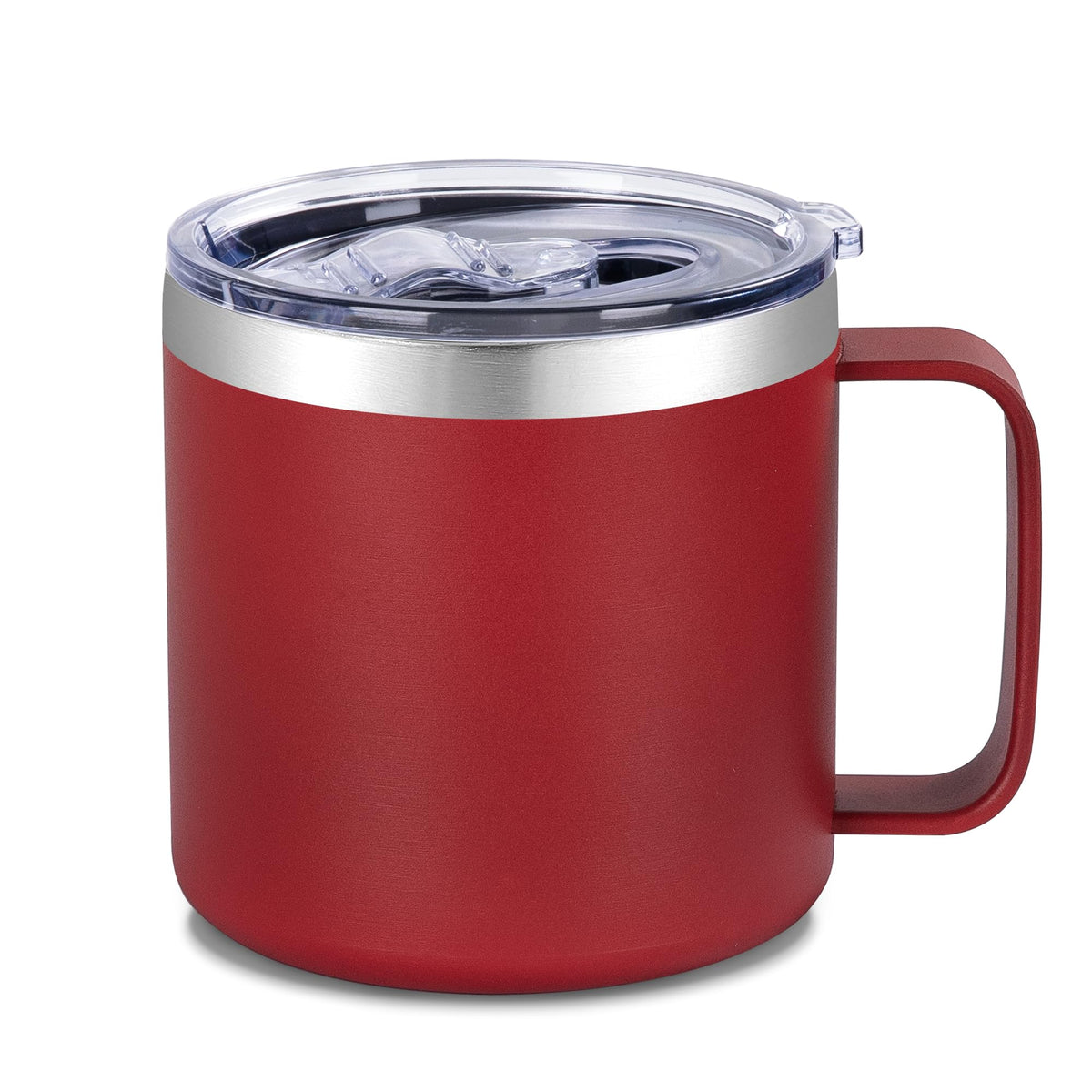 VEGOND 14 oz Insulated Coffee Mug with Handle, Stainless Steel Travel Coffee Mug with Lid, Double Wall Vacuum Metal Coffee Cup, Coffee Tumbler Powder Coated, Orange 1 Pack