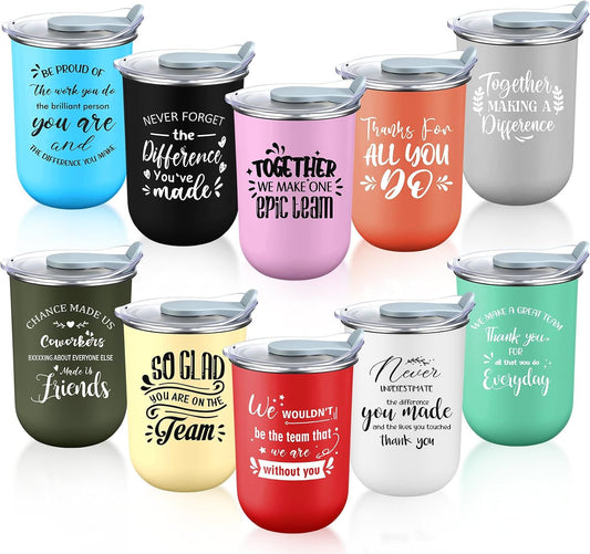Maxdot 10 Pcs Thank You Gift Mugs 13oz Housekeeping Week Team Gift Bulk