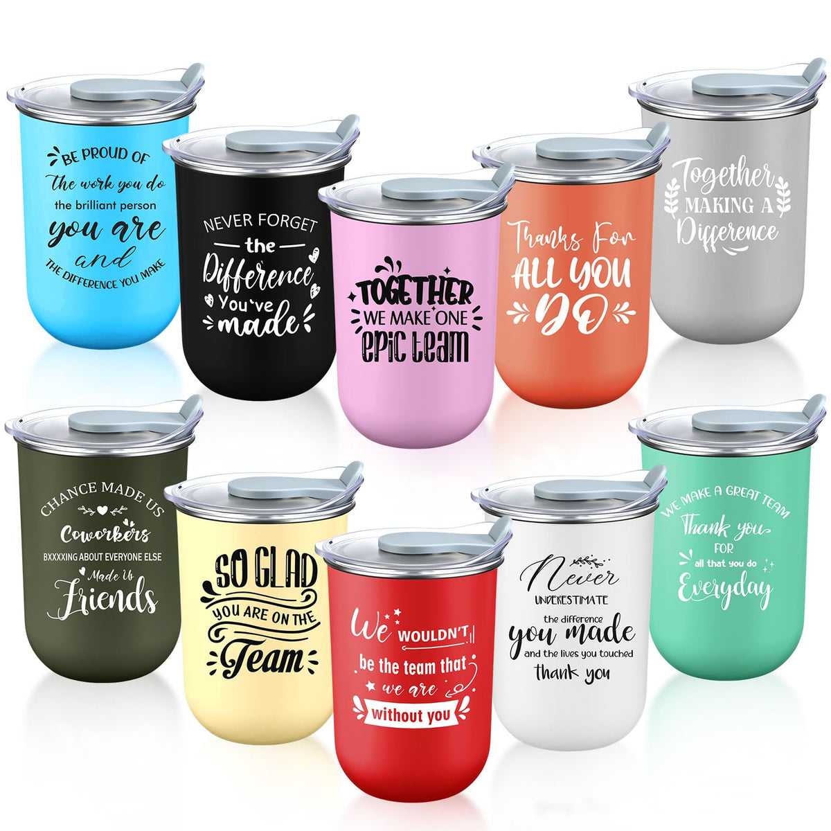 Maxdot 10 Pcs Thank You Gift Mugs 13oz Housekeeping Week Team Gift Bulk